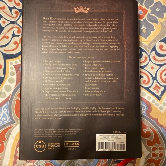 Tony Evens Study Bible - Picture 3 of 8